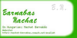 barnabas machat business card