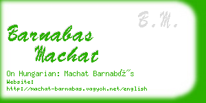 barnabas machat business card